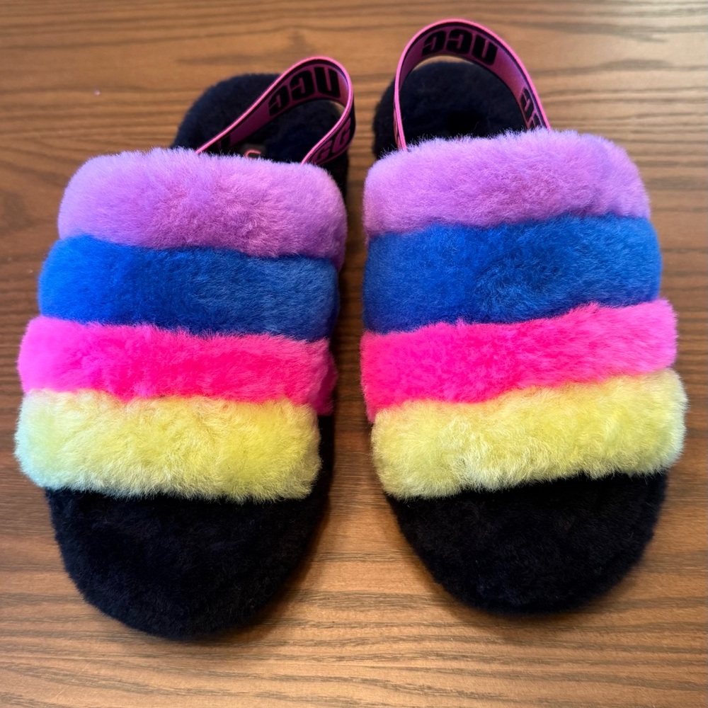 UGG Multicolor Fluffy Mules